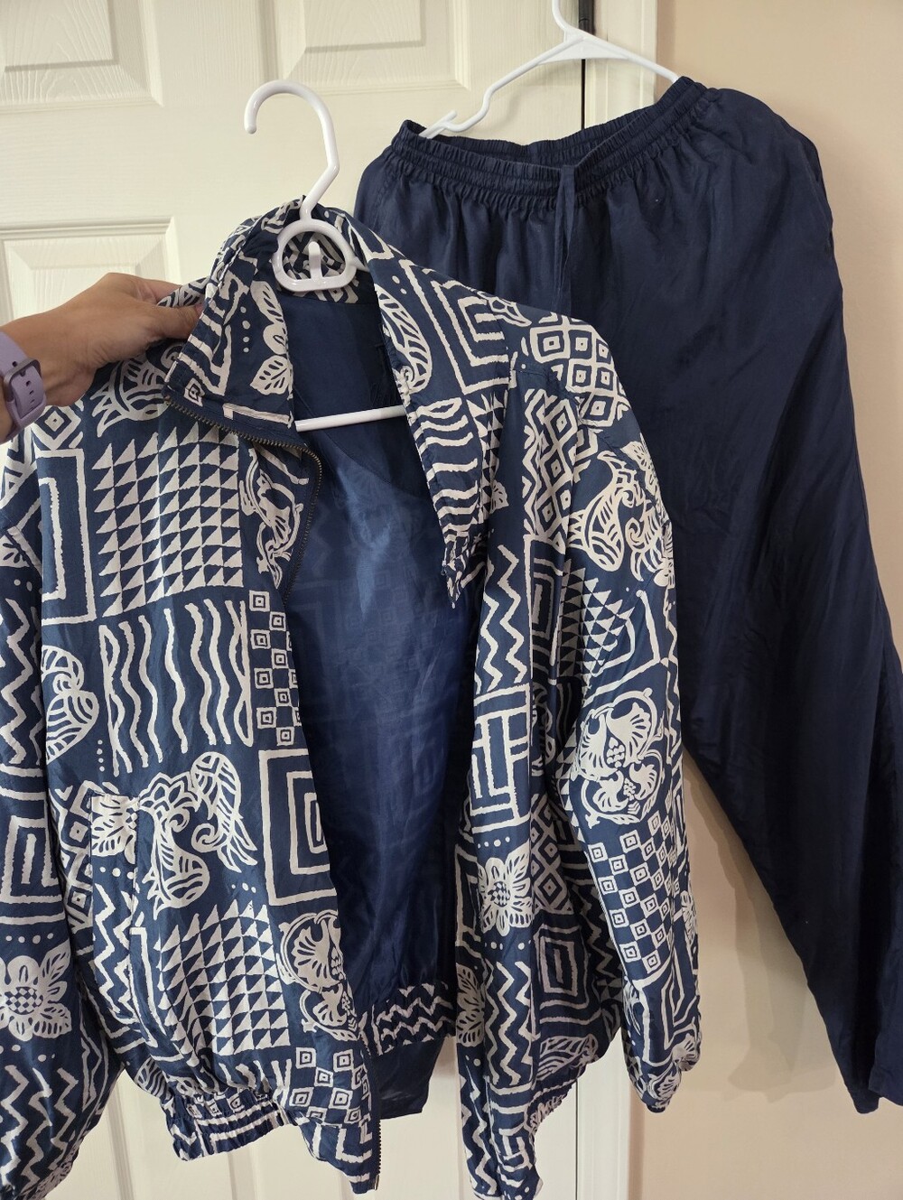 Vintage Set 100% silk  Jacket & Pants For Women's